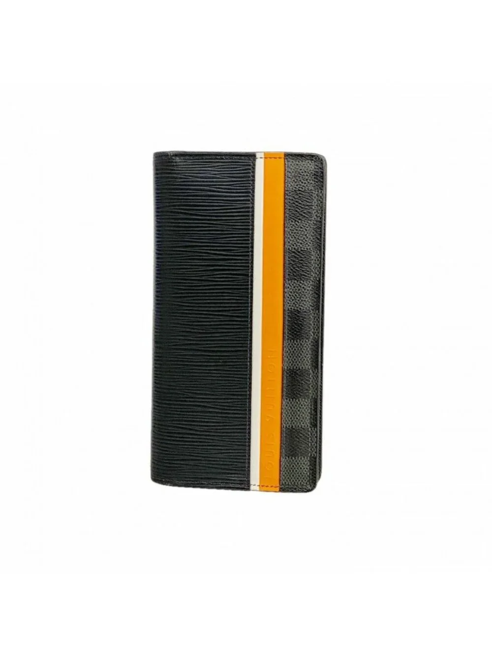 Louis Vuitton Wallet Epi Damier Graphite Portefeuille Brazza NM Blue Marine